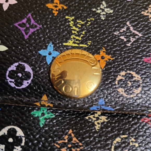 Louis Vuitton Monogram Multicolor Portefeuille Sarah Wallet Black - Picture 2 of 8